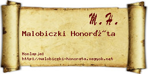Malobiczki Honoráta névjegykártya